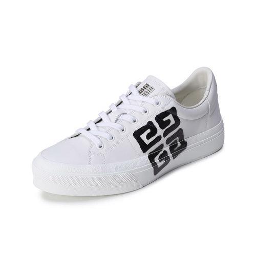 Givenchy/纪梵希【22春夏新款】男士牛皮革系带休闲运动鞋小白鞋 BH005VH13P 商品图1