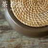 茶香记 粗陶圆款干泡台带藤垫陶瓷壶承茶盘壶托茶桌零配拙朴大气 商品缩略图2