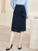 剩S/M/L/XL/XXL 「藏蓝叠浪」半身裙 个性不对称剪裁 米思阳2026春季新款时尚优雅气质直筒半身裙不对称修身一步裙4489 商品缩略图1