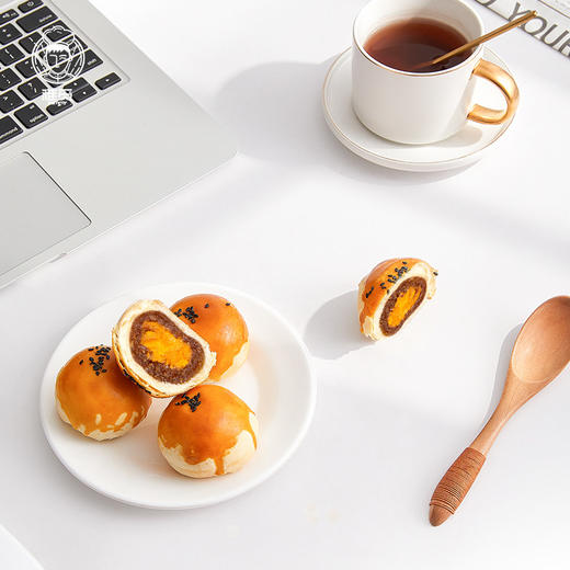 雅觅 雪媚娘红豆蛋黄酥芋泥酥360g 6枚网红早餐充饥休闲食品健康零食小吃 商品图4