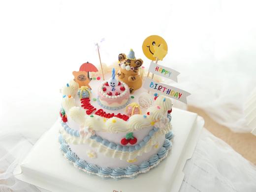 卡通主题款 立体小动物可爱小老虎 周岁 派对 男孩女孩造型蛋糕 商品图0