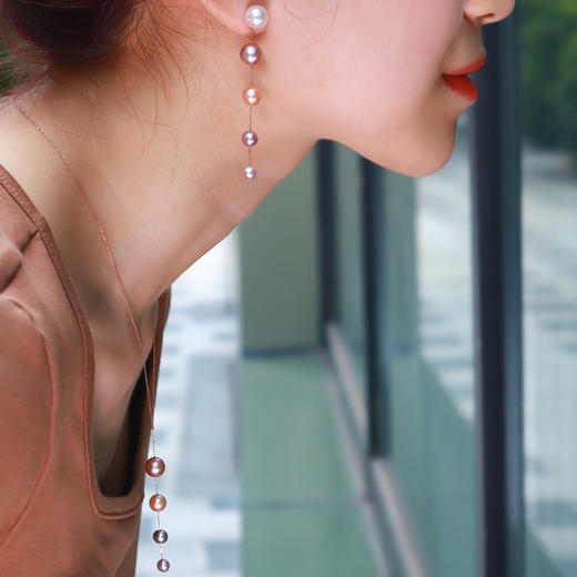 Barbie Life系列【欲滴】淡水珍珠耳钉/耳链/吊坠 （一款多用）/代表作品 商品图5