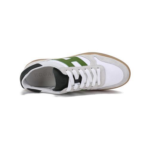 HOGAN【22春夏新款】男士H357系列织物配皮系带休闲运动鞋 HXM3570AC40R4 商品图3