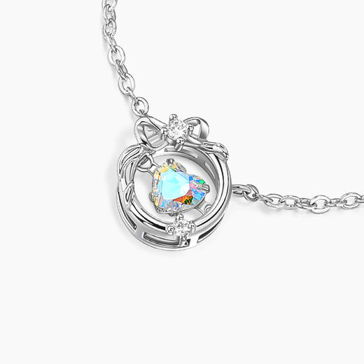 KADER卡蒂罗 魔法苹果 小众设计浪漫童话风 闪耀糖果纸色圣诞平安果 S925银 项链 女款 送礼 礼盒款 商品图5