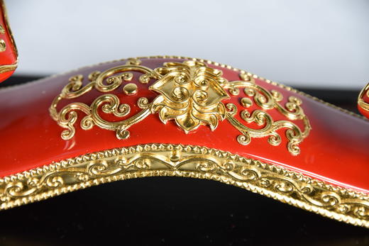 中华老字号蔡氏漆线雕红釉如意摆件（10英寸） 商品图2