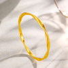 周六福5D黄金手镯女款莫比乌斯环硬金亮面工艺手饰计价金镯子送礼 商品缩略图2