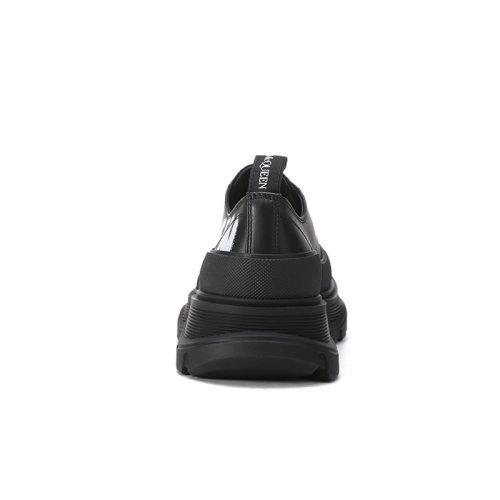 Alexander McQueen/亚历山大麦昆【22春夏新款】男士Tread Slick系列牛皮革/橡胶系带厚底休闲鞋涂鸦标志 682423 WIABD 商品图2