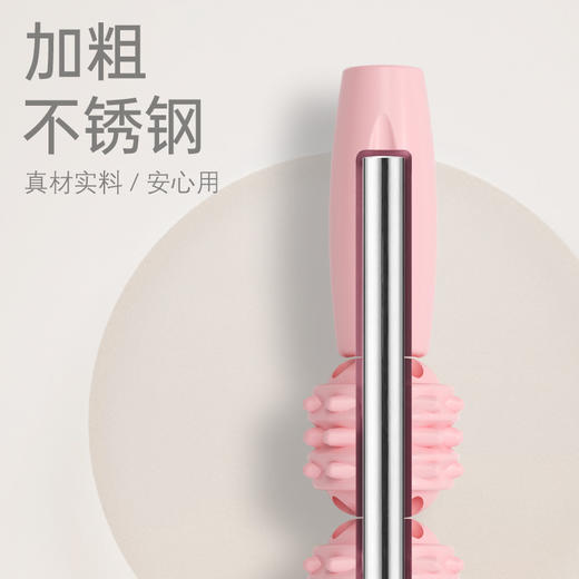 「撞色款！加长四轮」肌肉放松器小腿按摩滚轴健身筋膜棒琅琊滚轮 商品图3