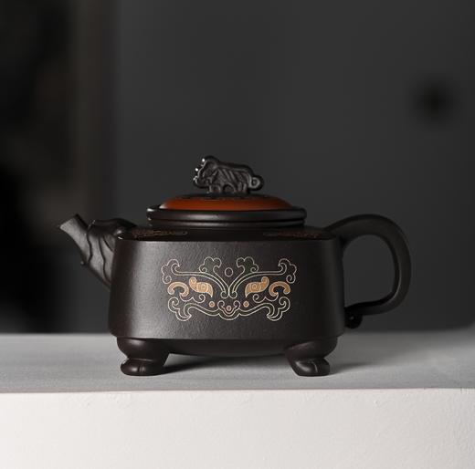 虎啸四方｜乌金砂/嵌银丝彩绘  350毫升 商品图0