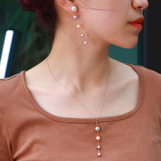 Barbie Life系列【欲滴】淡水珍珠耳钉/耳链/吊坠 （一款多用）/代表作品 商品图3