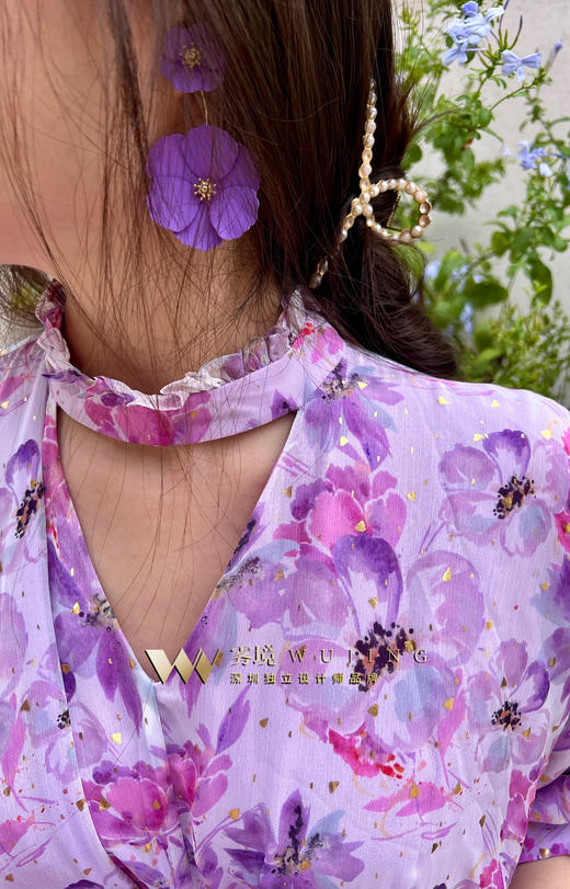 【雾境定制款】紫荆花茶歇裙优雅浪漫的代表作巨遮肉款 2202118 商品图6