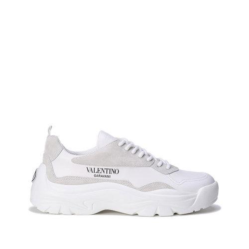 Valentino/华伦天奴【22春夏新款】男士皮革系带休闲运动鞋LOGO图案 XY2S0B17 VRN 商品图5