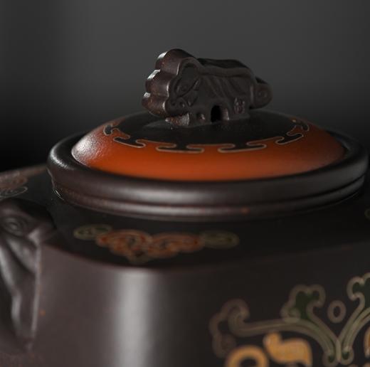 虎啸四方｜乌金砂/嵌银丝彩绘  350毫升 商品图2