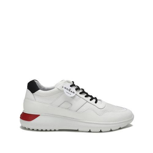 HOGAN【22春夏新款】 男士Interactive3系列织物配皮系带休闲运动鞋 HXM3710AJ18R3 商品图0