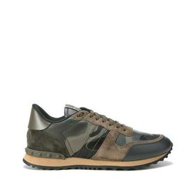 Valentino/华伦天奴【22春夏新款】男士织物配皮Camouflage Rockrunner系带休闲运动鞋 XY2S0723 TCC
