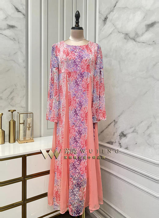 【雾境定制款】粉黛嫣红度假风系列超遮肉不挑人版型下摆多层次拼接飘逸十足 22021221 商品图0