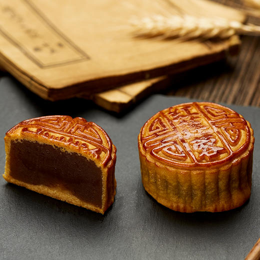 仿膳【龙月中秋月饼礼盒】红莲蓉/红豆/桃山皮酸奶草莓/木瓜/提浆椰蓉/提浆山楂 9枚装 商品图4