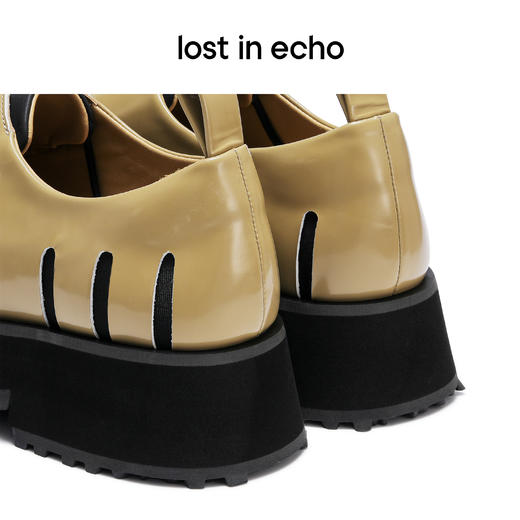 [捡漏价]lost in echo 设计师品牌双层斜方头假两件透气德比单鞋 商品图5