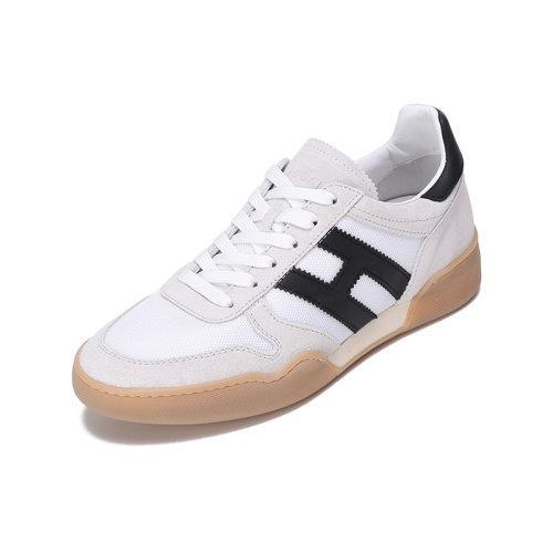 HOGAN【22春夏新款】 男士H357系列织物配皮H字母系带休闲运动鞋 HXM3570AC40QH 商品图6