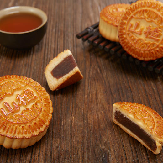 仿膳【龙月中秋月饼礼盒】红莲蓉/红豆/桃山皮酸奶草莓/木瓜/提浆椰蓉/提浆山楂 9枚装 商品图2