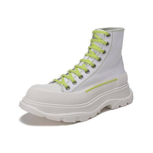Alexander McQueen/亚历山大麦昆【22春夏新款】男士Tread Slick系列帆布/橡胶系带厚底靴子短靴 604254 W4MV2 商品图1