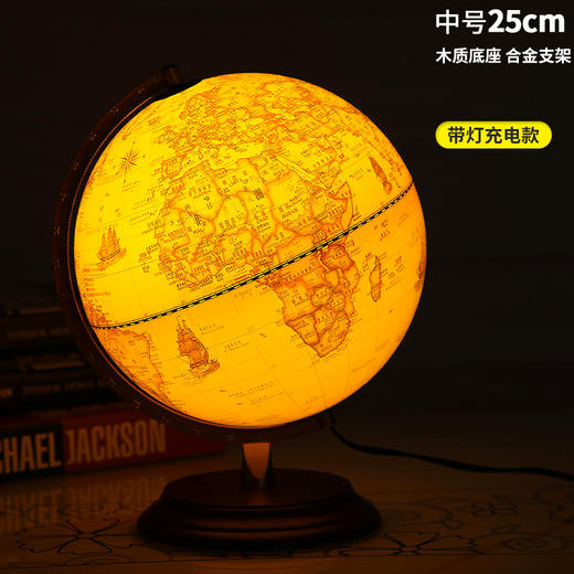 【小红书推荐】天屿25cm美式复古仿古发光地球仪 商品图8