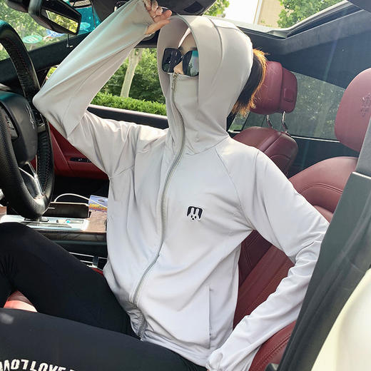 冰丝兔子防晒衣upf50夏季女开车带帽遮脸防紫外线轻薄防晒服 商品图8