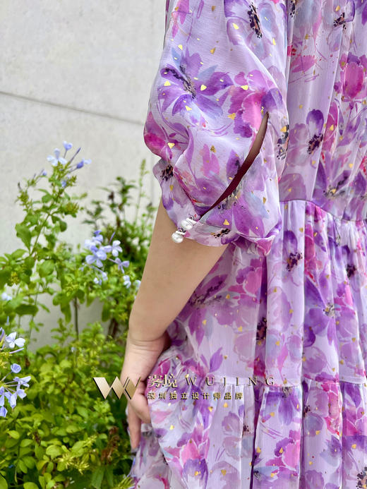 【雾境定制款】紫荆花茶歇裙优雅浪漫的代表作巨遮肉款 2202118 商品图5