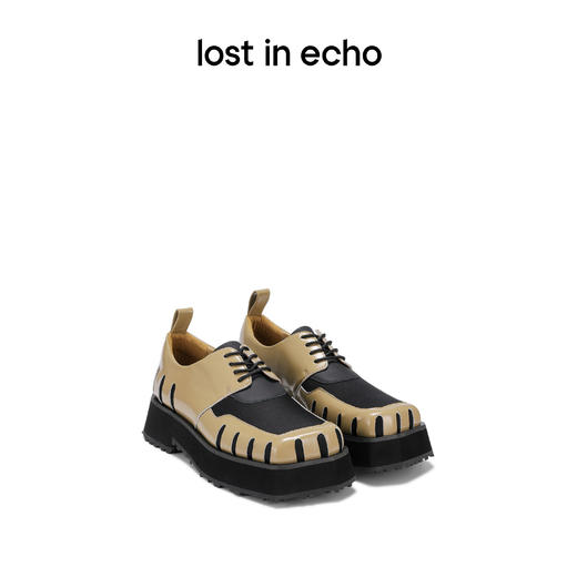 [捡漏价]lost in echo 设计师品牌双层斜方头假两件透气德比单鞋 商品图2