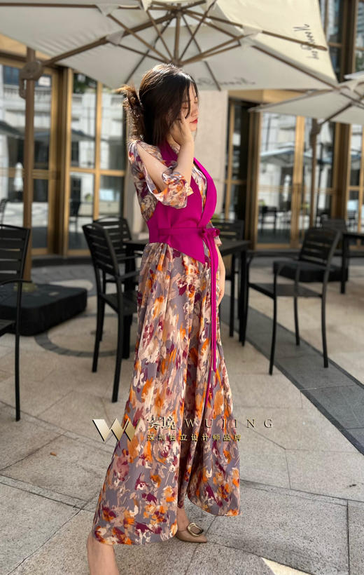 【雾境定制款】烟紫凤凰马甲两件套通勤度假两相宜拆分穿着也好看！ 可宽松可修身 22021210 商品图5