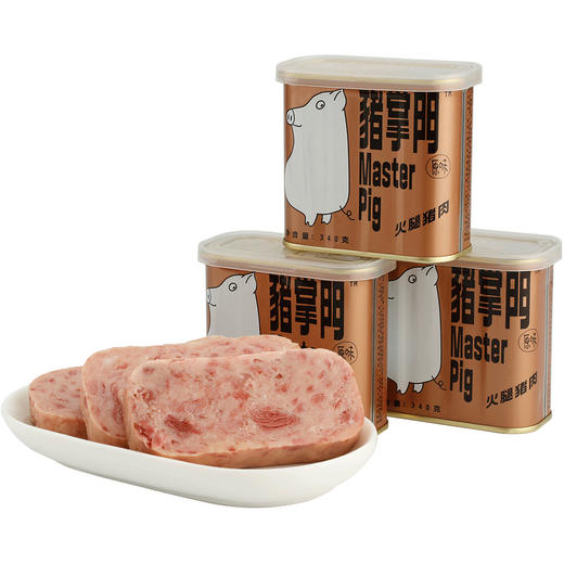 『猪掌门午餐肉』🇨🇳国潮网红午餐肉 🌟大块肉粒·鲜肉制作·含肉量90%·减盐高蛋白·午餐肉中的“果冻”肉Q弹嫩滑丨涮火锅/三明治/泡面伴侣/吐司好友 商品图2