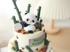 卡通主题款 森系熊猫国宝 翻糖 周岁 双层 男孩女孩造型蛋糕 商品缩略图1