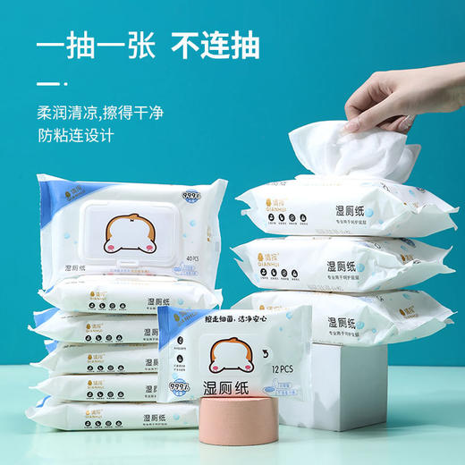 【一冲即走 方便又卫生】800抽湿厕纸男女性洁阴私处清洁护理擦屁股抑制菌洁厕湿巾纸可降解冲马桶 商品图1