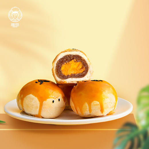 雅觅 雪媚娘红豆蛋黄酥芋泥酥360g 6枚网红早餐充饥休闲食品健康零食小吃 商品图1