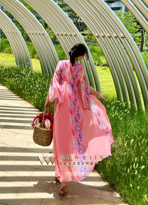 【雾境定制款】粉黛嫣红度假风系列超遮肉不挑人版型下摆多层次拼接飘逸十足 22021221 商品图4