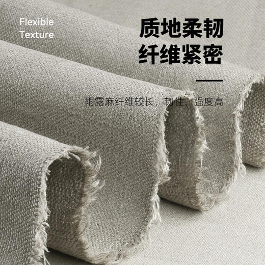 Monet5粗纹坯布 手感厚实雨露麻亚麻油画布幅宽190cm 商品图2