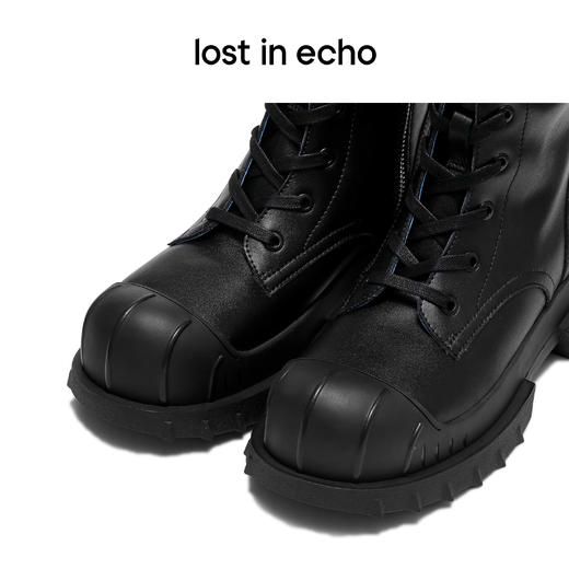 lost in echo 设计师品牌户外风格厚底猎鸭德比中筒靴绑带靴 商品图4
