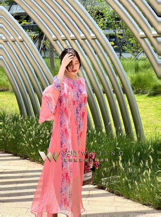 【雾境定制款】粉黛嫣红度假风系列超遮肉不挑人版型下摆多层次拼接飘逸十足 22021221 商品图5