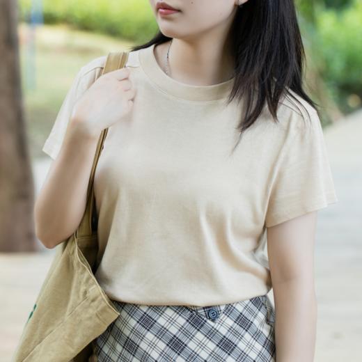 菜菜家植物染棉麻T恤|非遗手艺天然植物染，轻薄凉爽巨好穿 商品图0