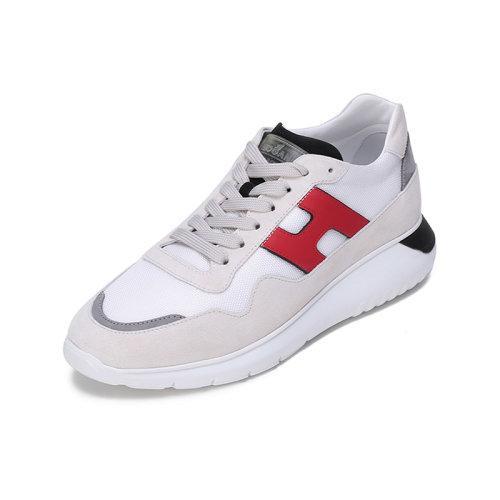 HOGAN【22春夏新款】 男士Interactive3系列织物配皮H字母系带休闲运动鞋 HXM3710EG30R5 商品图1