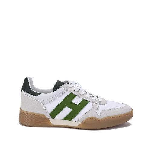 HOGAN【22春夏新款】男士H357系列织物配皮系带休闲运动鞋 HXM3570AC40R4 商品图0