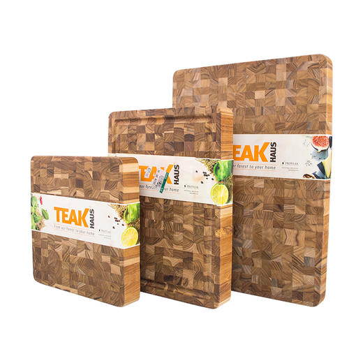 【4折清货】TEAK进口越南柚木格纹菜板砧板 商品图8