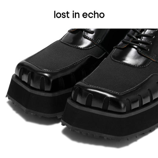 [捡漏价]lost in echo 设计师品牌双层斜方头假两件透气德比单鞋 商品图1