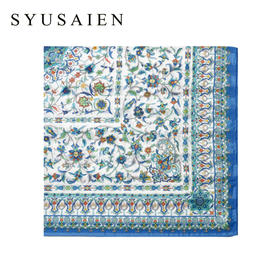 【SYUSAIEN】京都友禅染丝棉纵织小方巾  几何系列（58x58cm）简包装