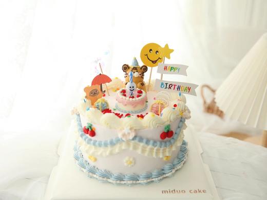 卡通主题款 立体小动物可爱小老虎 周岁 派对 男孩女孩造型蛋糕 商品图2