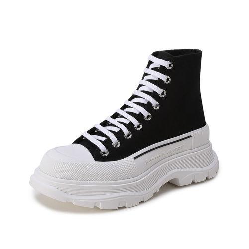 Alexander McQueen/亚历山大麦昆【22春夏新款】男士Tread Slick系列帆布/橡胶系带厚底靴子短靴 604254 W4MV2 商品图6