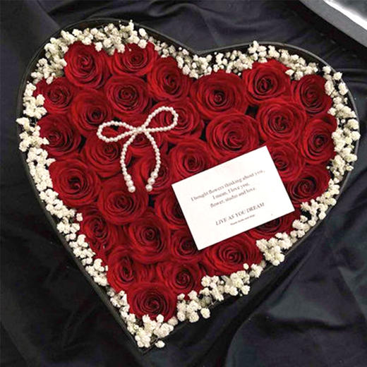 玫瑰心形礼盒送女朋友老婆爱人生日结婚恋爱纪念日浪漫惊喜表白礼物