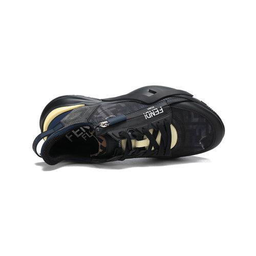 FENDI/芬迪【22春夏新款】男士织物等多种材质拼接Fendi Flow休闲运动鞋跑鞋FF图案提花 7E1519 AHIJ 商品图3