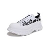 Alexander McQueen/亚历山大麦昆【22春夏新款】男士Tread Slick系列牛皮革/橡胶系带厚底休闲鞋涂鸦标志 682423 WIABD 商品缩略图6