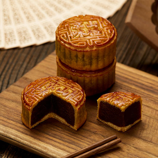 仿膳【花月禧团圆月饼礼盒】白莲蓉蛋黄/桃山皮白桃乌龙茶/桃山皮蓝莓冰沙/糖醇桃山皮核桃乳酪/红豆/京味山楂 10枚装 商品图2